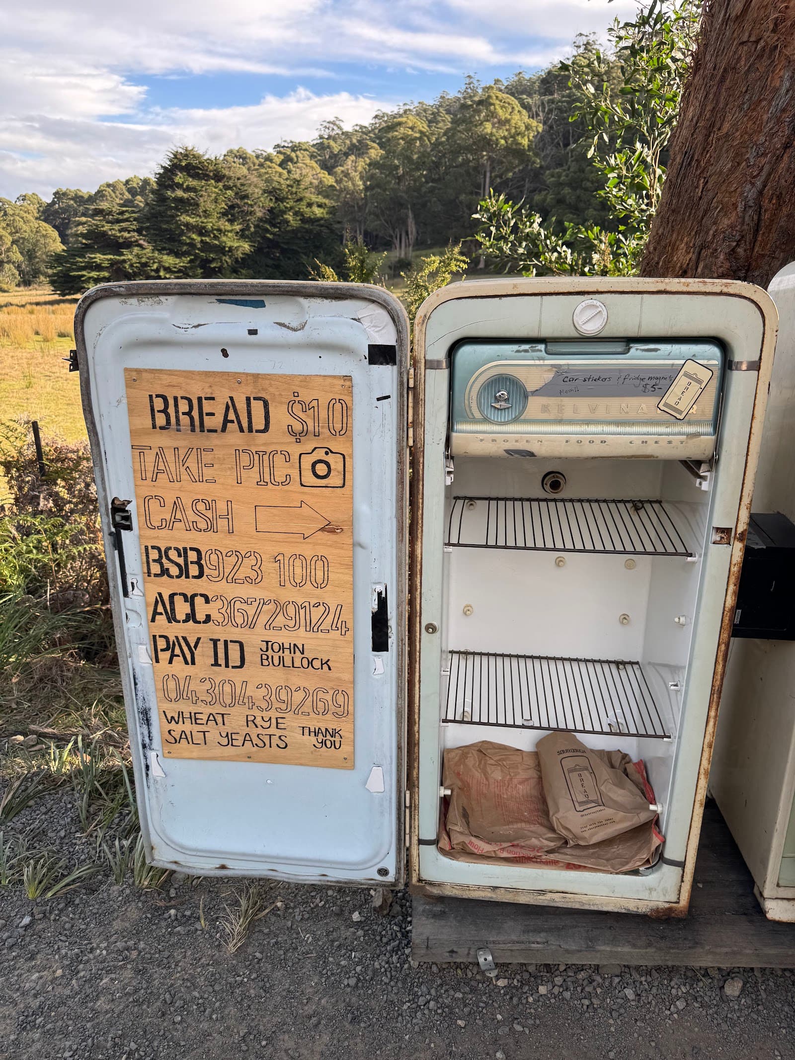 Bruny Baker Bread Fridge — Bruny Island, Tasmania