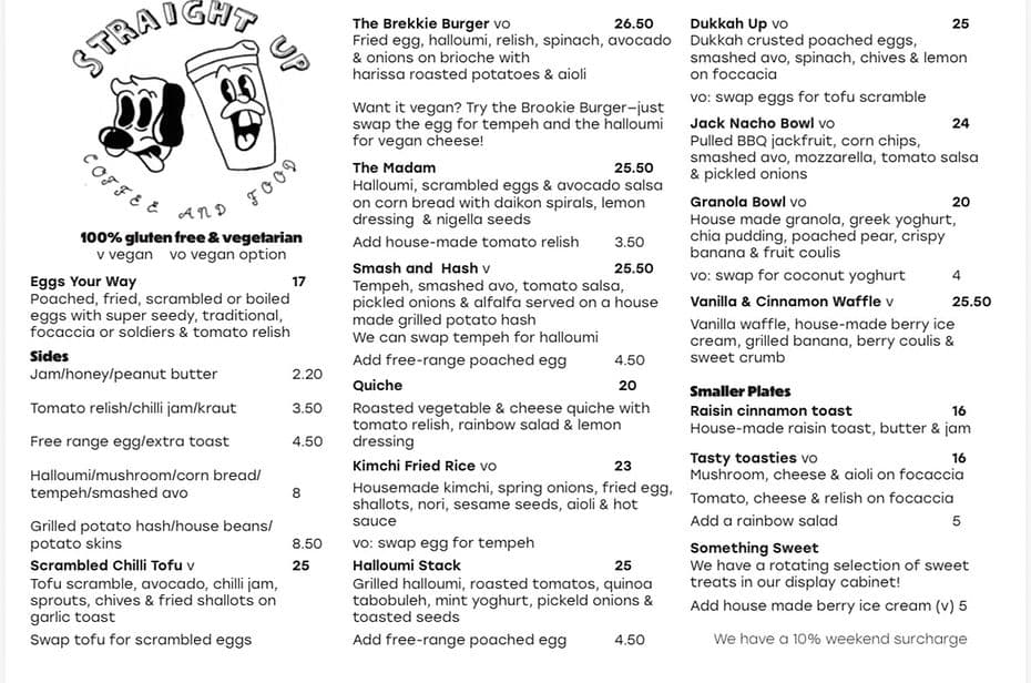 Straight Up Coffee and Food